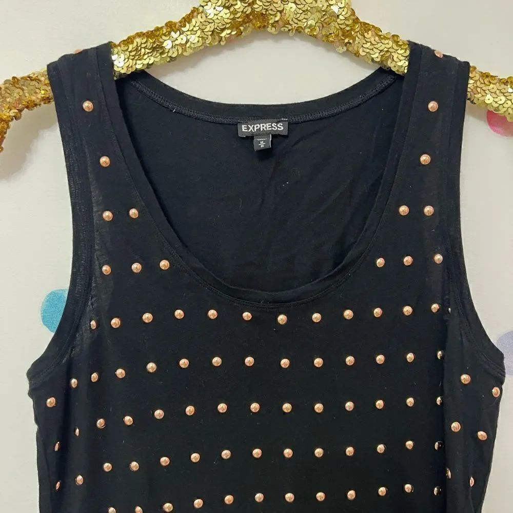 Gold Embellished Express Tank top - Picture 3 of 3